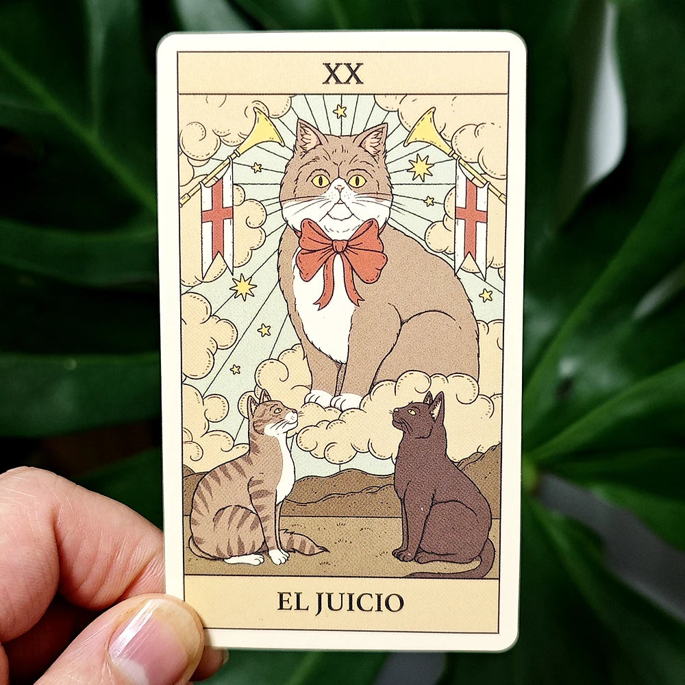 Cats Rule The Earth Tarot 78-Card Deck 10.3*6cm for The Feline-Obsessed Spanish Edition