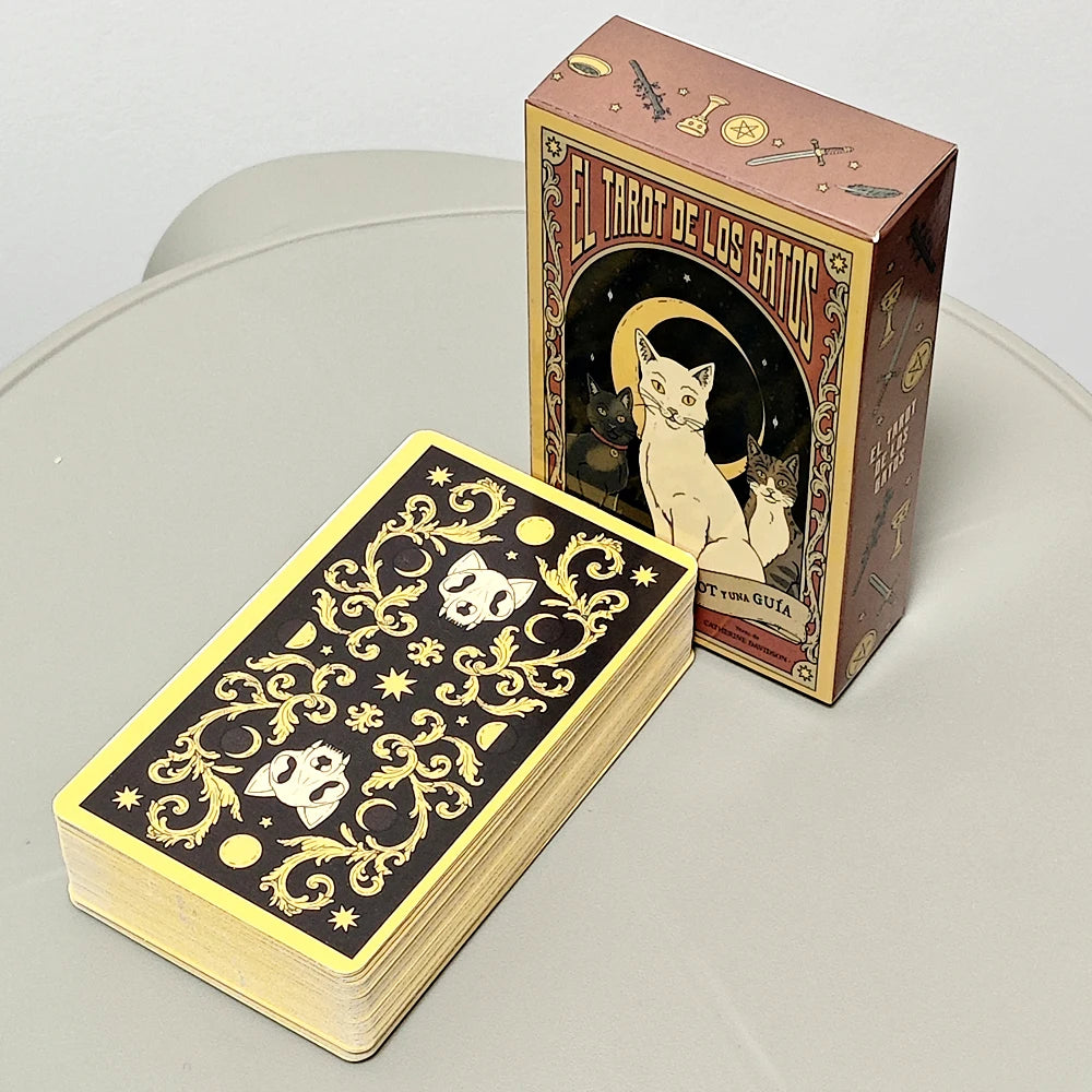 Cats Rule The Earth Tarot 78-Card Deck 10.3*6cm for The Feline-Obsessed Spanish Edition